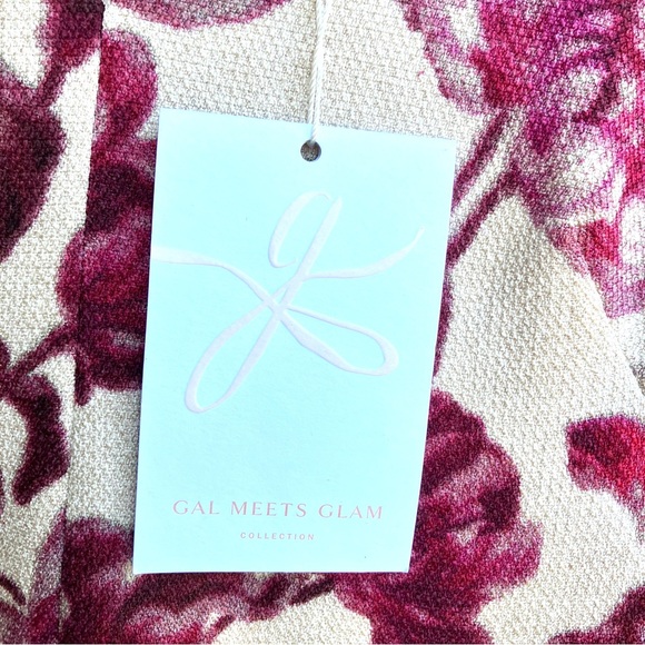 Gal Meets Glam NWT New Edith City Crepe Fit & Flare Roses Dress Sz 2P - Picture 4 of 12